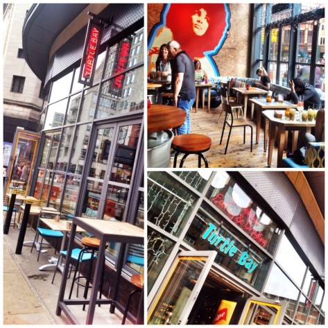 Outside, the welcome