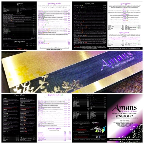 The menu and its golden book