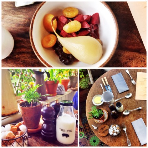 The Flames fruit breakfast, dining in style in a morning.