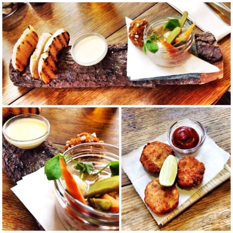 The well huned log, cod cakes